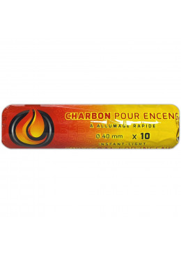 Rouleau de 10 charbons diamètre 40mm pour encens