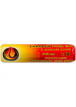 Rouleau de 10 charbons diamètre 33mm pour encens