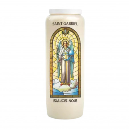 Bougie de neuvaine Saint Gabriel 18cm 100% végétale