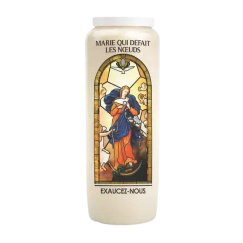 Bougie de neuvaine Marie qui défait les nœuds 18cm 100% végétale Bougie de neuvaine Marie qui défait les nœuds 18cm 100% végétale