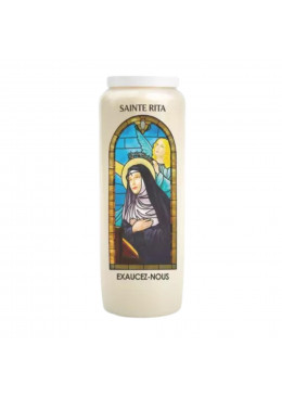 Bougie de neuvaine Sainte Rita 18cm 100% végétale