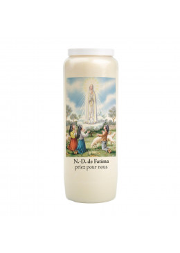 Bougie de neuvaine Notre Dame de Fatima 18cm 100% végétale