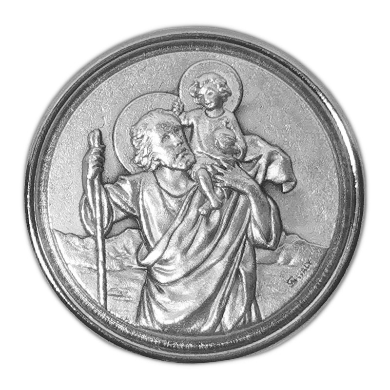 Médaille adhésive Saint Christophe
