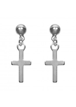 Boucles d'oreilles Argent 925°/°° Croix pendante