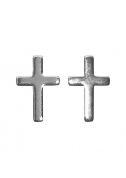 Boucles d'oreilles Argent 925°/°° Croix clous d'oreilles