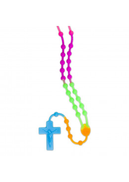 Chapelet en silicone multicolore extensible pour enfants L.42cm