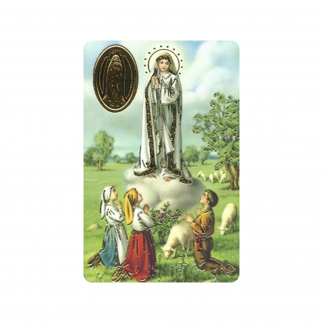 Carte de prière Notre Dame de Fatima