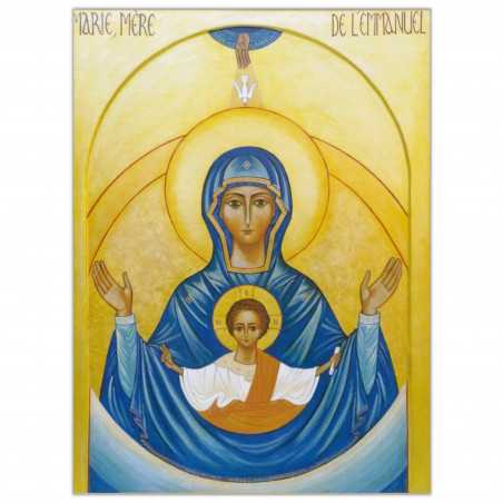 Poster icône Marie, Mère de l'Emmanuel 30x41,5