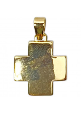 Face arrière croix carrée en nacre véritable H.1,3cm avec cadre doré