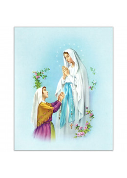 Poster Sainte Bernadette Notre Dame de Lourdes papier 20x25 200g/m²
