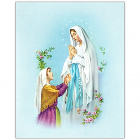 Poster Sainte Bernadette Notre Dame de Lourdes papier 20x25 200g/m²