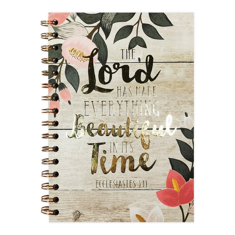 Couverture carnet bloc-notes format A5 The Lord Has Made Everything Beautiful In Its Time