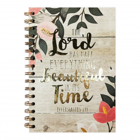 Couverture carnet bloc-notes format A5 The Lord Has Made Everything Beautiful In Its Time