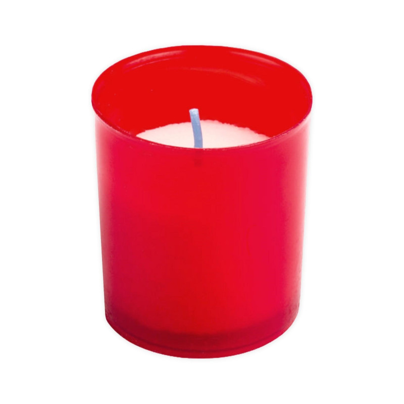 Bougie votive veilleuse 20 heures couleur rouge vendue à l'unité