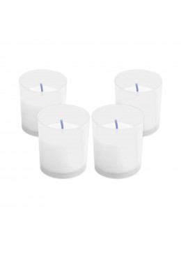 Lot de 4 bougies votives veilleuses 20 heures blanches