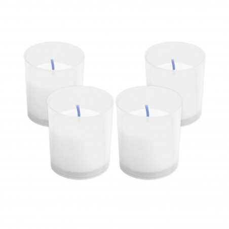 Lot de 4 bougies votives veilleuses 20 heures blanches