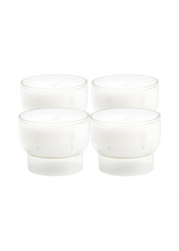 Lot de 4 bougies votives veilleuses 6 heures blanches