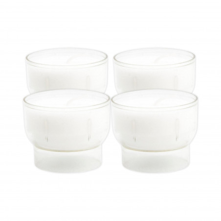 Lot de 4 bougies votives veilleuses 6 heures blanches