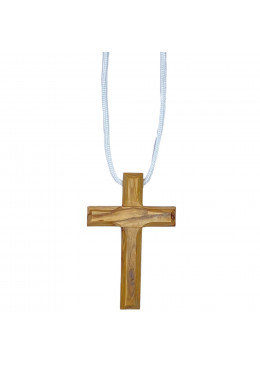 Croix d'aube 7cm bois d'olivier de Terre Sainte pour communion, confirmation, enfants de chœur
