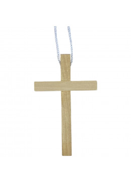 Croix d'aube 10cm bois clair pour communion, confirmation, enfants de chœur