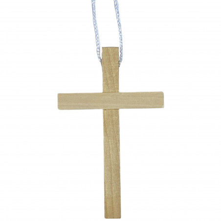Croix d'aube 10cm bois clair pour communion, confirmation, enfants de chœur