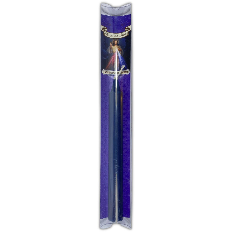 Face avant pochette bougie + prière du Christ Miséricordieux teintée dans la masse Face avant pochette bougie + prière du Christ Miséricordieux teintée dans la masse