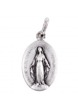 Face avant pendentif Médaille Vierge Miraculeuse en argent 925°/°°