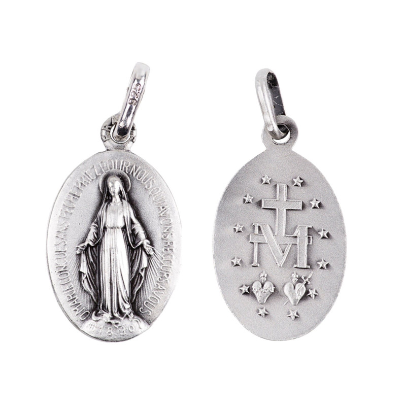 Pendentif Médaille Vierge Miraculeuse en argent 925°/°°