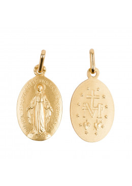 Pendentif Médaille Vierge Miraculeuse en plaqué or