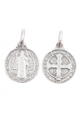 Pendentif Médaille Saint Benoît en argent 925°/°°