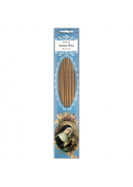 Face avant pochette encens Sainte Rita 20gr 15 bâtonnets