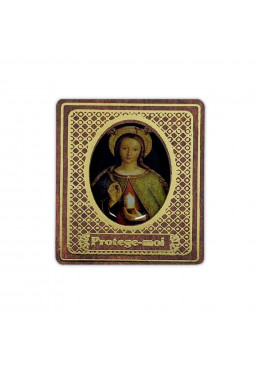 Face avant magnet en bois et dorures H.5cm Sainte Marie Madeleine