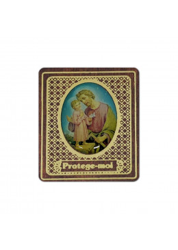 Face avant magnet en bois et dorures H.5cm Saint Joseph