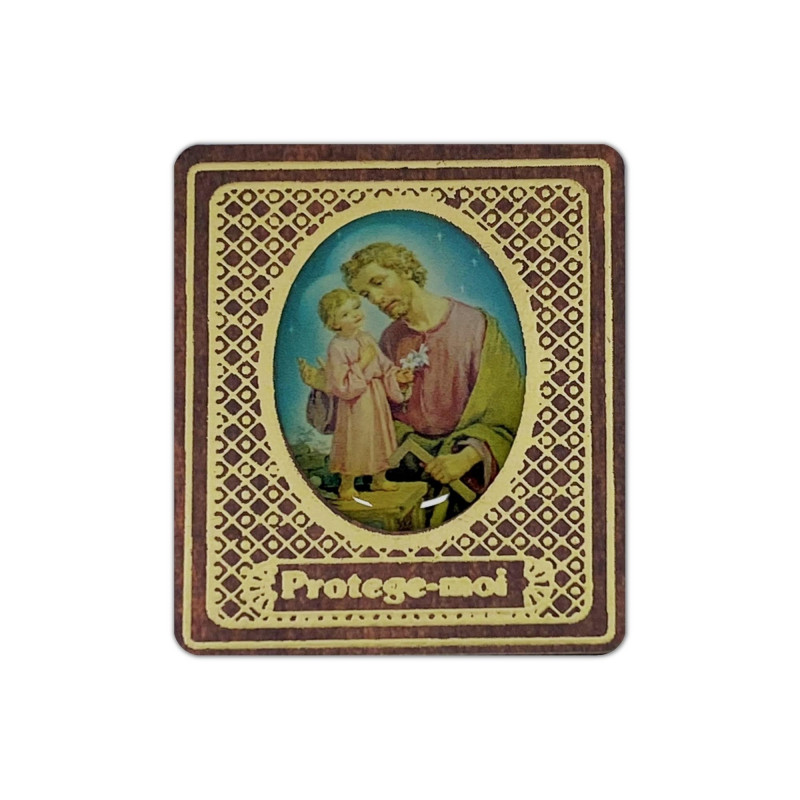 Face avant magnet en bois et dorures H.5cm Saint Joseph