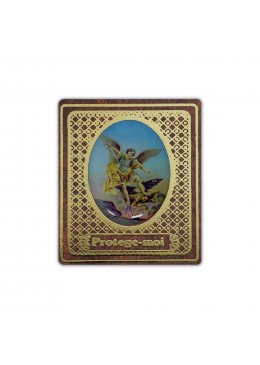 Face avant magnet en bois et dorures H.5cm Saint Michel