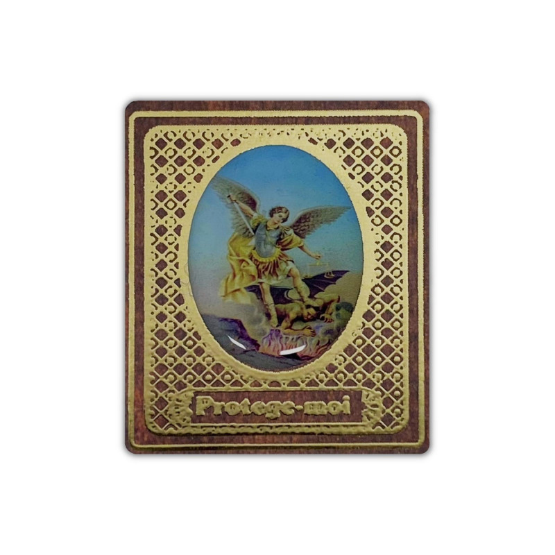 Face avant magnet en bois et dorures H.5cm Saint Michel