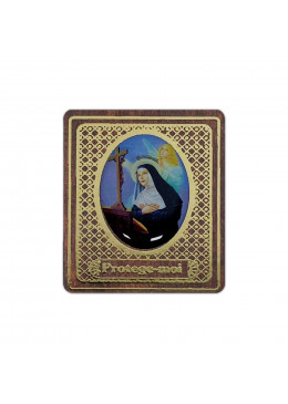 Face avant magnet en bois et dorures H.5cm Sainte Rita