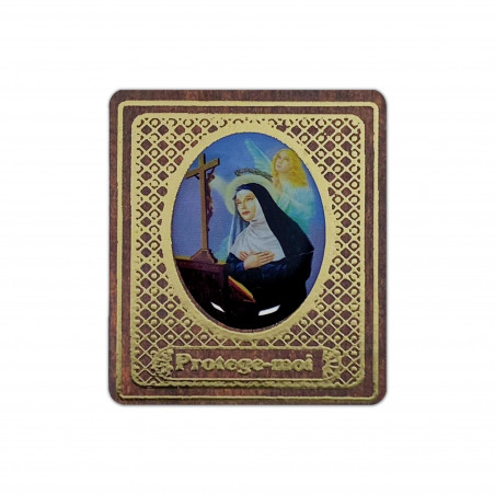 Face avant magnet en bois et dorures H.5cm Sainte Rita