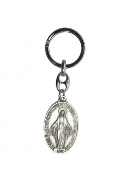 Face avant porte-clés médaille Vierge Miraculeuse Sainte Marie