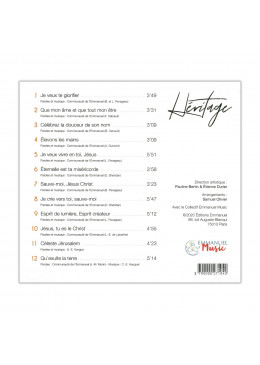 Face arrière CD Il est Vivant ! N°67 - Héritage - Éditions de l'Emmanuel