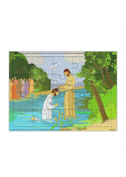 Puzzle 20 pièces Le baptême de Jésus par Saint Jean le Baptiste