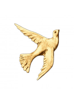 Pin's Colombe en métal doré, symbole du Saint Esprit